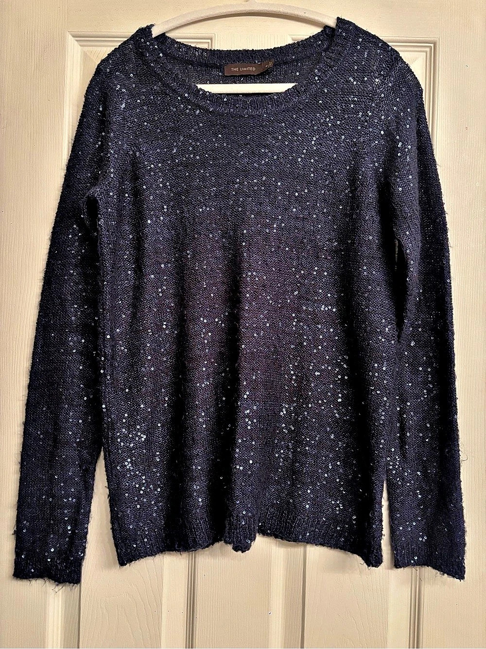 The Limited Navy Sequin Knit Sweater (M - Like New!)